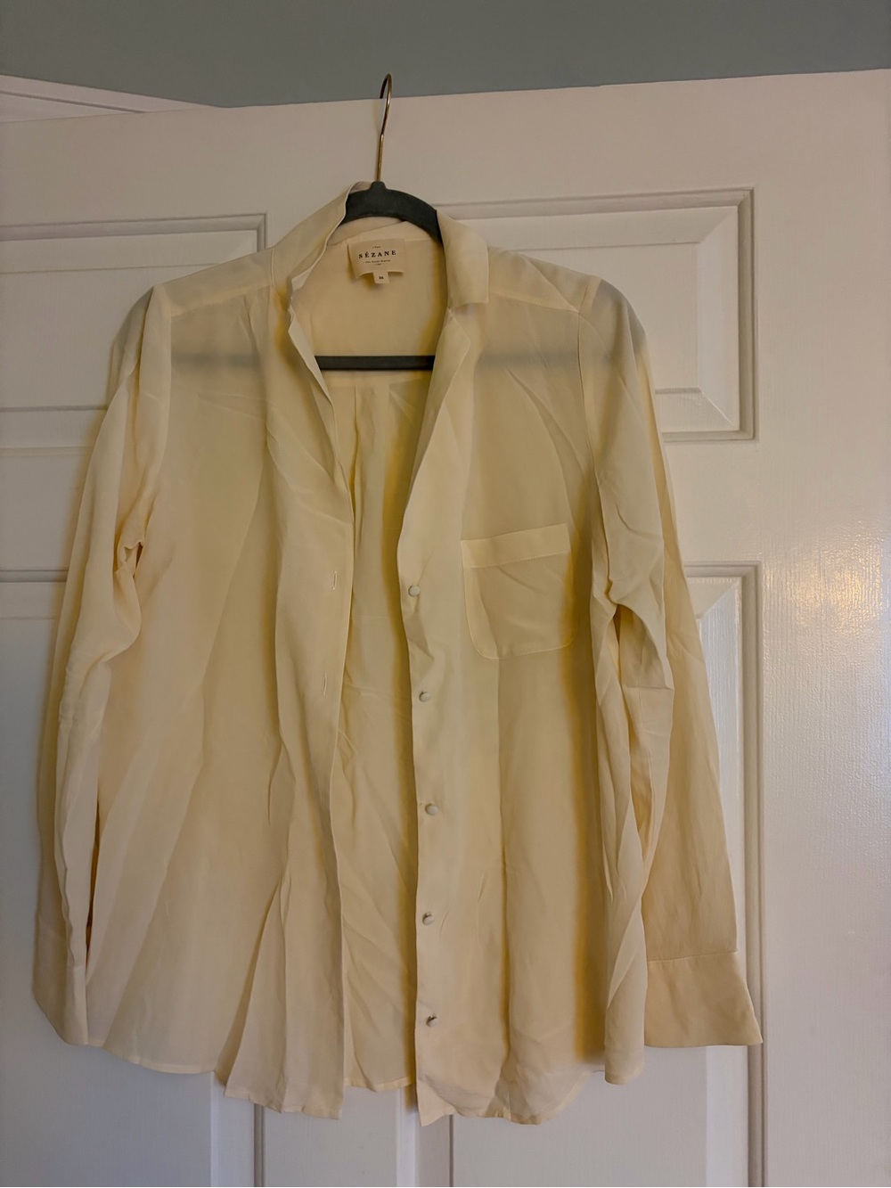 Sezane Florence Shirt Écru - Size 36